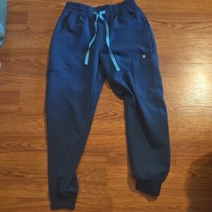 Figs Carribean Blue Uman High Waisted Jogger Scrubs. size small- regular.